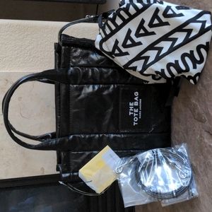 The Tote Bag Marc Jacobs Black Shiny Crinkle